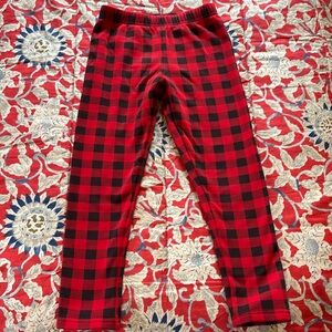 Carter’s fleece lined Buffalo Check leggings size 8